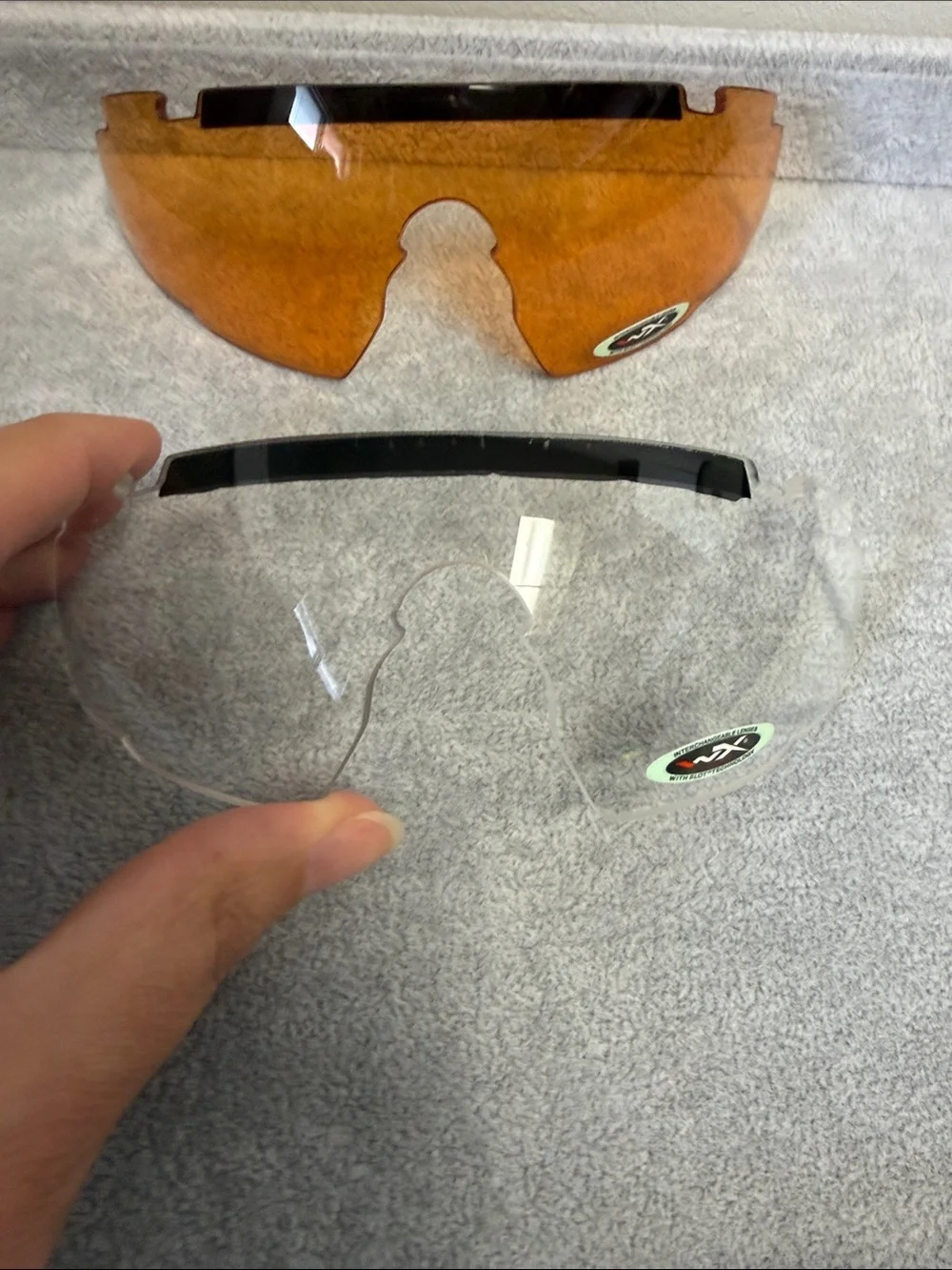 NWT Wiley X Black Saber Sunglasses With Interchangeable Lenses Safety Rated